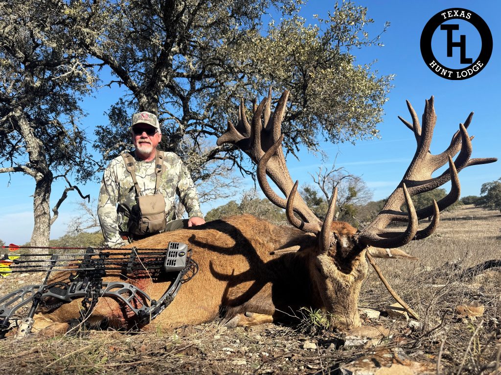 Red Stag (400-449 inches) trophy at Texas Hunt Lodge, January 2026