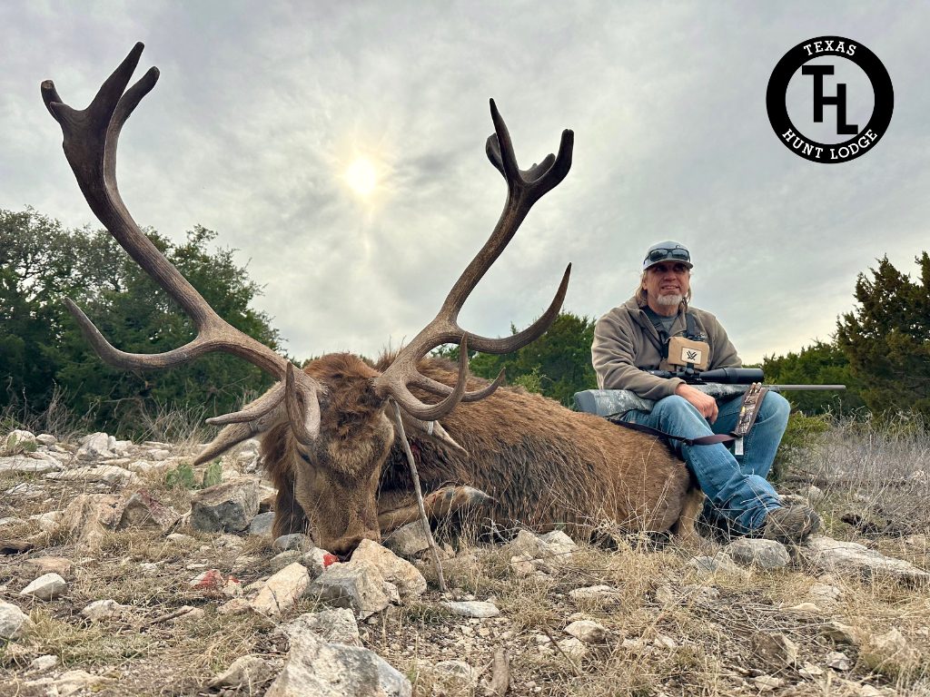 Red Stag (300-349 inches) trophy at Texas Hunt Lodge, January 2026
